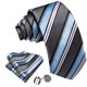 thumbnail image 2 of Conjunto de Corbata de Seda con Rayas Barry.Wang, 150 cm de Largo, 2 of 6