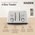thumbnail image 2 of Haden Cotswold Grille-Pain 4 Tranches avec Large Fente et Brunissement Réglable, Mastic, 2 of 9