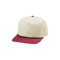 thumbnail image 1 of Top Headwear Twill Golf Cap - Natural/Maroon, 1 of 1