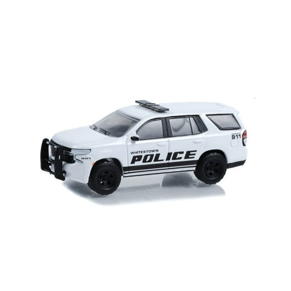 2022 Chevy Tahoe Police Pursuit Vehicle, White - Greenlight 30360/48 - 1/64 Scale Diecast Car