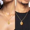thumbnail image 2 of 14K Solid Yellow Gold Our Lady of Miraculous Medal Blessed Virgin Mary Necklace Chain Pendant Charm, 2 of 14