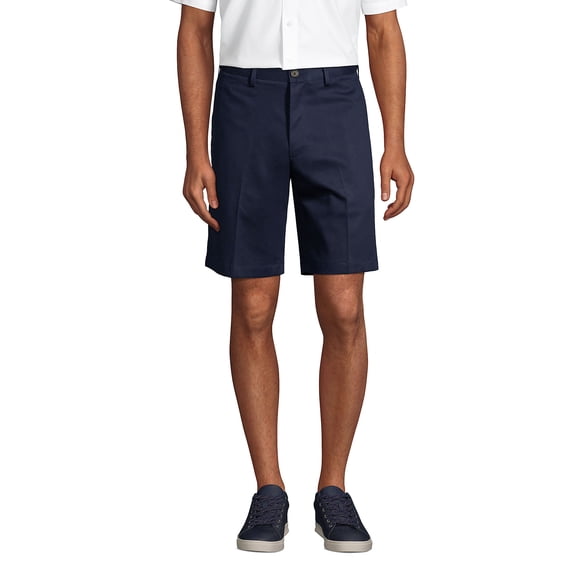 Lands' End Men's No Iron 9" Comfort Waist Plain Front Chino Short