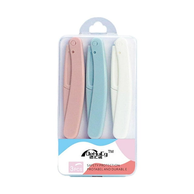 Rasoir Pliant Sécuritaire pour Visage de Femme Tondeuse à Sourcils Rasoir Anti-Rayures Make