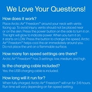 Arctic Air Freedom Hand Fan Wearable Personal Neck Cooler and Air Cooler, as Seen on TV