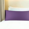 thumbnail image 2 of PiccoCasa Body Pillowcase 300 Thread Count Egyptian Cotton Pillowcase Queen Deep Purple, 2 of 7