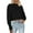 Black, variant on Darzheoy Womens Tops Fall Lightweight Hoodless Long Sleeve Loungewear Sweatshirts Solid Color Round Neck Casual Loose Cropped Blouses