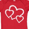 thumbnail image 4 of Inktastic Three White Hearts Boys or Girls Baby Bodysuit, 4 of 5