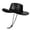 Black#1, variant on Cowboy Hat Men Solid Color Faux Leather Classic Western Sun Hat Adjustable Cord with Wide Brim Hats for Men