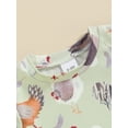 thumbnail image 5 of Jxzom Newborn Baby Boy Girl Farm Outfits 0 3 6 9 12 Months Chicken Print Short Sleeve Jumpsuit Crewneck Romper Bodysuit Summer Clothes, 5 of 8
