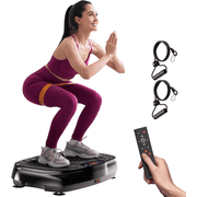ARIAGLINT Vibration Plate Exercise Machine 400lbs Whole Body Workout Platform with LCD Display, Black