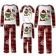 thumbnail image 1 of Conjuntos de pijamas navideños familiares a juego Grinch 2024, pijama de Grinch con parte superior y pantalones de pijama a cuadros, pijama de Grinch para niños y adultos para la familia, 2 Años, 1 of 4