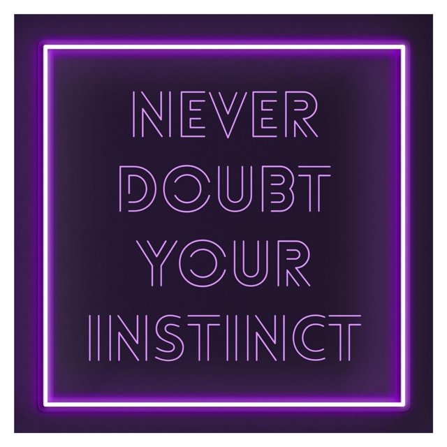 Letrero De Neón Con Relieve 3D Never Doubt Your Instinct Para Decoración Oficina, Brillo Ajustable, 30cm