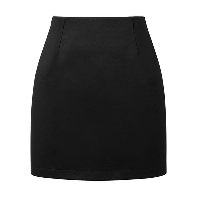 Frontwalk Ladies Pencil Skirts High Waist Mini Skirt Aline Holiday