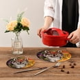 thumbnail image 7 of SKYSONIC Creative Flower Wolf Pot Holders Trivets, 2 Pcs Heat Resistant Trivets,Floral Wild Animals Cotton Thread Weave Mats for Hot Pads Pans Pot Bowl Teapot for Kitchen Decor, 7 of 7