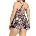 thumbnail image 4 of Birdeem Plus Size Women Swimsuit High Waist Solid Conservative Split Swimwear, 4 of 11