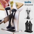 thumbnail image 3 of Professional Knife Sharpener Easy Safe Sharpening Knife Kitchen Tools For Kitchen Knives Accessories ZD Q Black, 3 of 5