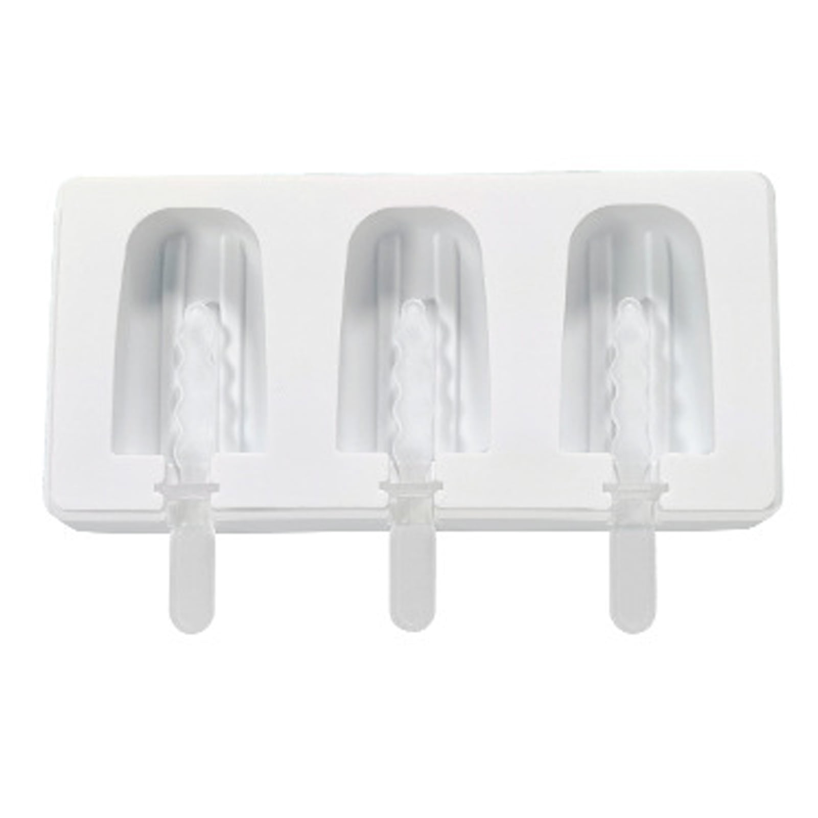 Popsicles Molds 4 Grids Ice Pop Makers Reusable Ice Cream Mold Dishwasher Safe, Durable Ice