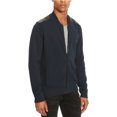 thumbnail image 1 of Chaqueta de bombardero Kenneth Cole Mens Mixed-Media Sweater Bomber Azul Grande, 1 of 1