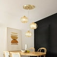 thumbnail image 2 of lionlar 3 Light Pendant Ceiling Light Fixture Adjustable Modern Art Crystal Chandeliers Round Base, 2 of 8