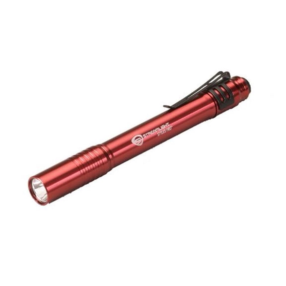 Streamlight 66120 Stylus Pro PenLight with White LED and Holster, Red - 100 Lumens