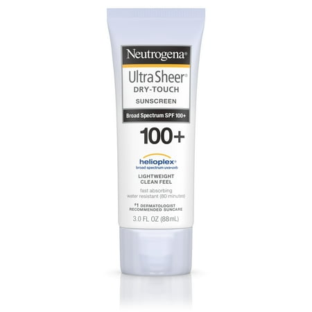 Neutrogena Ultra Sheer Dry-Touch Water Resistant Sunscreen SPF 100+, 3 fl. (Best Sunscreen Cream For Summer)