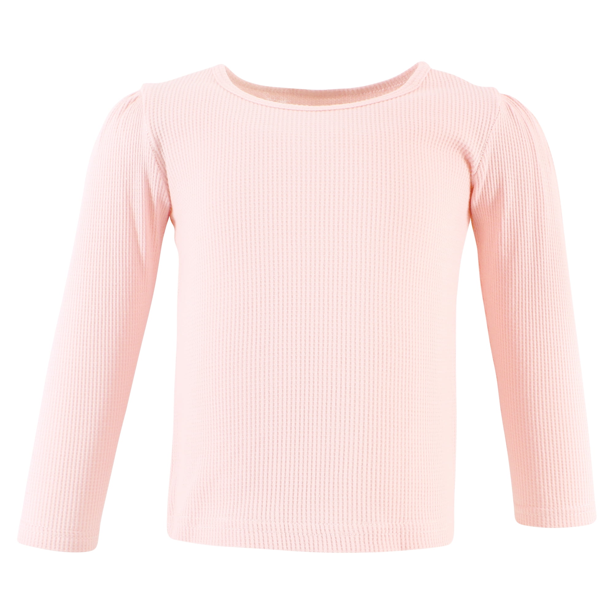 Hudson Baby Infant Girls Thermal Long Sleeve Tees 5pk, Snowflake, 6-12 Months