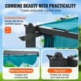 thumbnail image 6 of VEVOR 10'x13' Outdoor Retractable Pergola with Canopy, Aluminum Pergola with Retractable Canopy, Modern Pergola with Sun Shade Canopy for Patios, Gardens, Decks, Backyards (Bule), 6 of 9