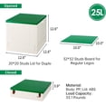 thumbnail image 3 of Folding Storage Box with Building Lid for Duplo Blocks L Collapsible Storage Bin QtToy Container for Lego Bricks (), 3 of 8