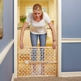 thumbnail image 2 of North States Easy Adjust & Lock Pressure Mount Wood Frame Quick-Fit Oval Mesh Baby or Pet Gate, 2 of 3