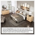 thumbnail image 6 of Maklaine Contemporary Engineered Wood 6 Drawer Dresser in Oak, 6 of 9
