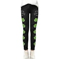 thumbnail image 6 of Bainana Girls St Patricks Day Printed Leggings Elastic Waist Tiper Leg Casual Yoga Pants Comfortable Stretch Little Girls Athletic Playwear Bottoms Black Size 8-10 Years, 6 of 6