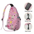 thumbnail image 3 of Travel sling bag, Waterproof chest sling pack for hiking, Adjustable strap, Multi-pocket, Men's backpack with Panda face, Cute design, 3 of 6