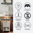 thumbnail image 5 of Decor Therapy Preston Two Drawer Side Table, Traditional End Table with Storage Drawers and Shelf, Classic Design for Living Room or Bedroom, White, 5 of 5