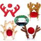 thumbnail image 4 of Navidad Coche Camión Traje Reno Asta Nariz Kit Navidad Vehículo Decoración ANGGREK Christmas Car Truck Decoration, 4 of 8