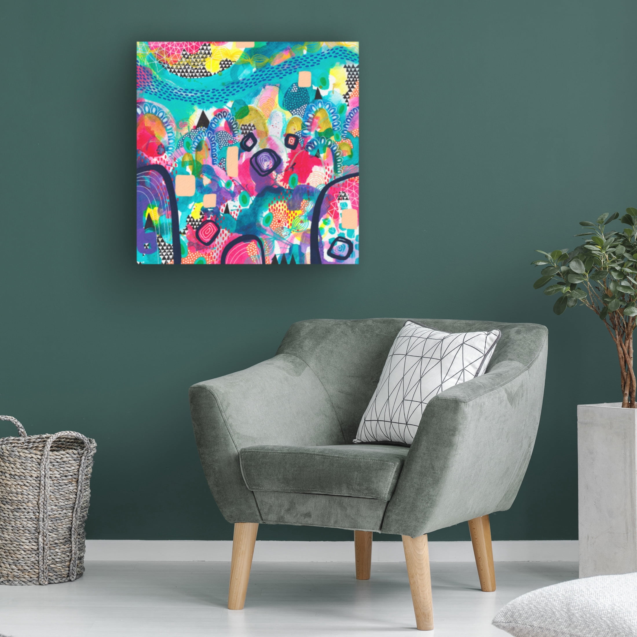 Canvas Wall Art - Van Dam Art 'River Deep' Wall Art for Living Room, Bedroom, or Office Décor by Trademark Fine Art - 24 x 24 Inches
