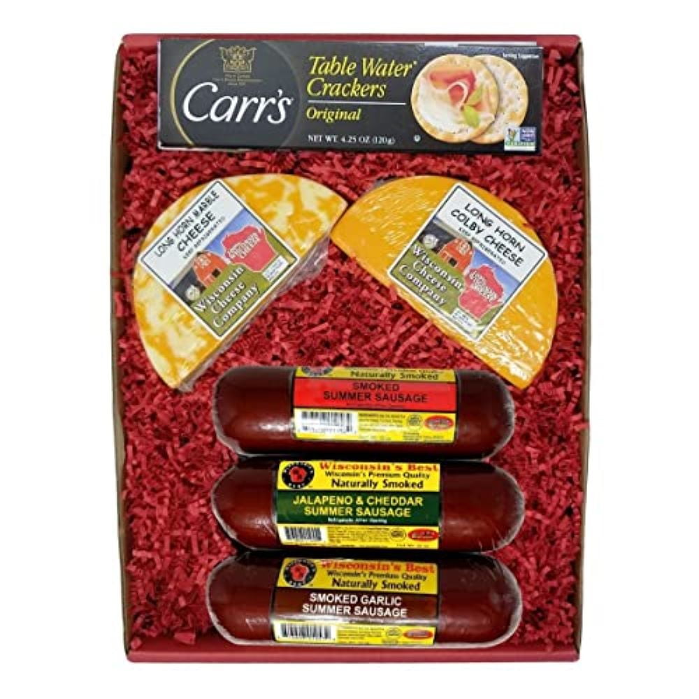 Wisconsin's BestColby Longhorn Cheese, Sausage & Cracker Gift6 Piece