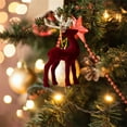 thumbnail image 5 of Niusricy Christmas Tree Decoration Deer Pendant Doll, Shine Sequin Elk Hanging Ornaments Festival Home Decorations Crafts, 5 of 6