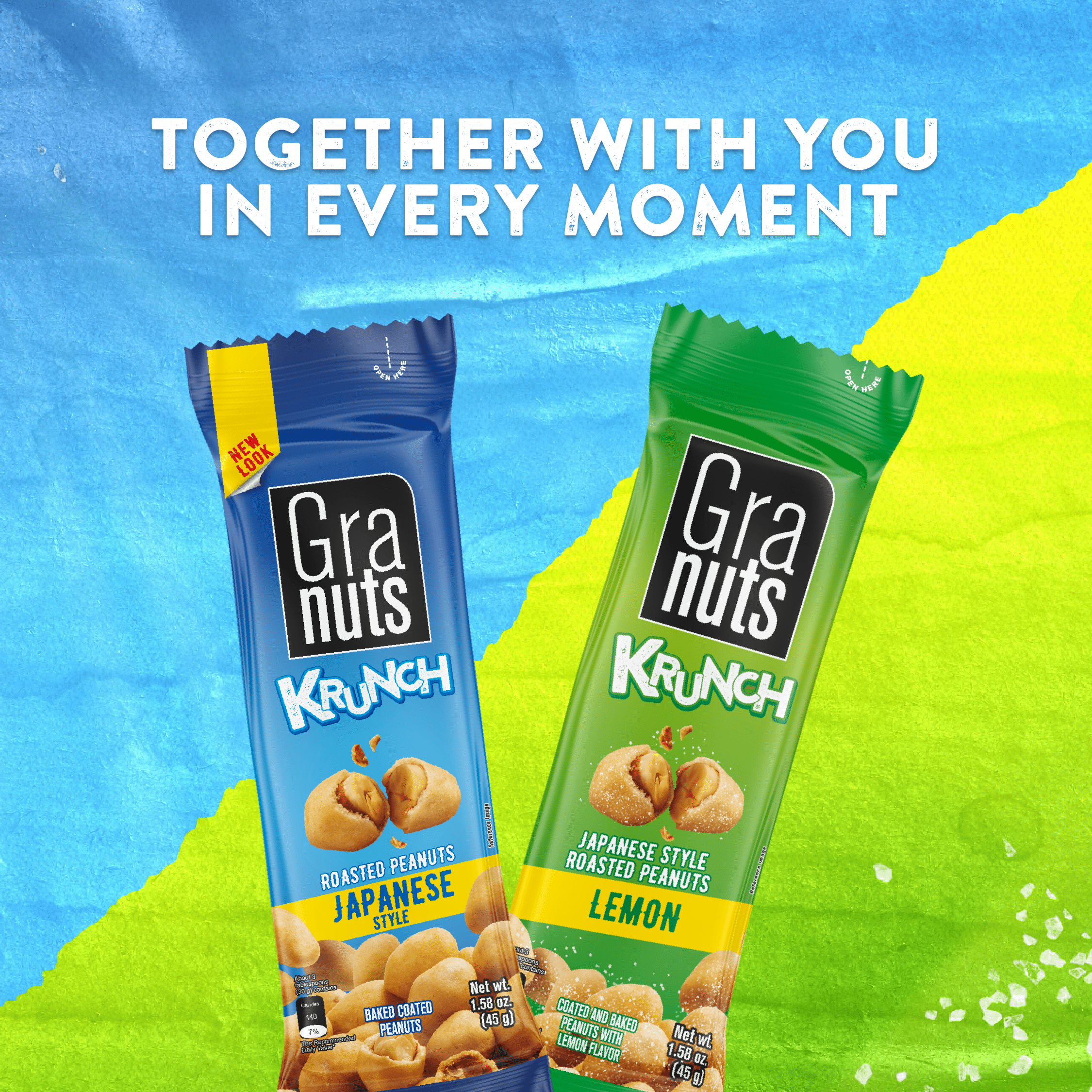 Granuts Krunch Roasted Peanuts Japanese Style, 1.59 oz, Contains Nuts