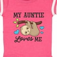 thumbnail image 4 of Inktastic My Auntie Loves Me with Sloth and Hearts Boys or Girls Baby Bodysuit, 4 of 5