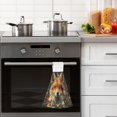 thumbnail image 5 of Haosy 2 Pack Kitchen Wash Cloths with Hanging Loops Absorbent Absorbent Quick Drying Hand Towels, Beautiful Fox in Christmas Costume, 5 of 7