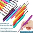 thumbnail image 3 of 59pcs Ergonomic Crochet Hook Set 5 Rolls Yarn Knitting Needles Kit For Starters, 3 of 5