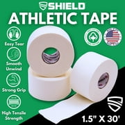 3-Pack SHIELD Athletic Tape – 1.5 Inches x 15 Yards - Made in USA (White)