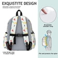 thumbnail image 5 of LightColorful BirdsFootprints Pattern Cute School Backpack with Padded Back and Adjustable Shoulder Straps 13.4"x11"x4.7", 5 of 5