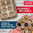 thumbnail image 5 of Bakken- Swiss 10-Piece Kitchen Baking Pan Set - Commercial Grade Carbon Steel Bakeware with Nonstick Coating, Stackable and Space-Saving Design, Oven Safe Tray (up to 450°F), Brown, 5 of 7