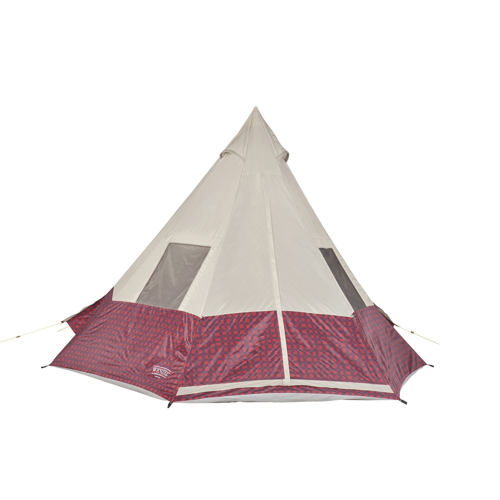 Easy-Setup Teepee Tent, Red Plaid 
