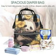thumbnail image 5 of Balery Clear Sky Cute Sunflower Panda Mummy Backpack - Waterproof Twill Canvas, Large Capacity Diaper Bag with Multiple Pockets and Adjustable Straps, 5 of 6