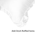 thumbnail image 5 of Unique Bargains 4-Piece Satin Ruffled Edge Pillow Shams, King, White, 5 of 7