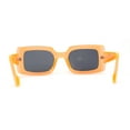 thumbnail image 4 of Mod Rectangle Minimal Pop Color Womens Sunglasses Orange Solid Black, 4 of 4