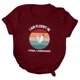 thumbnail image 1 of Gibobby Camisetas de verano para mujer Mujeres Casual Impresión Mangas Cuello Redondo Camiseta Suelta Blusa Tops(Vino,XL), 1 of 4