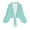 Mint Green, variant on Women's Deep V Neck Long Sleeve Tie Front Knot Sexy Wrap Crop Top Blouse (Sky Blue, S)